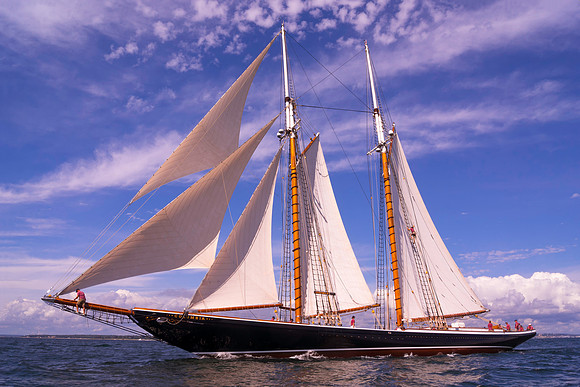 Columbia Under Sail