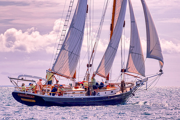 Defiance Under Sail